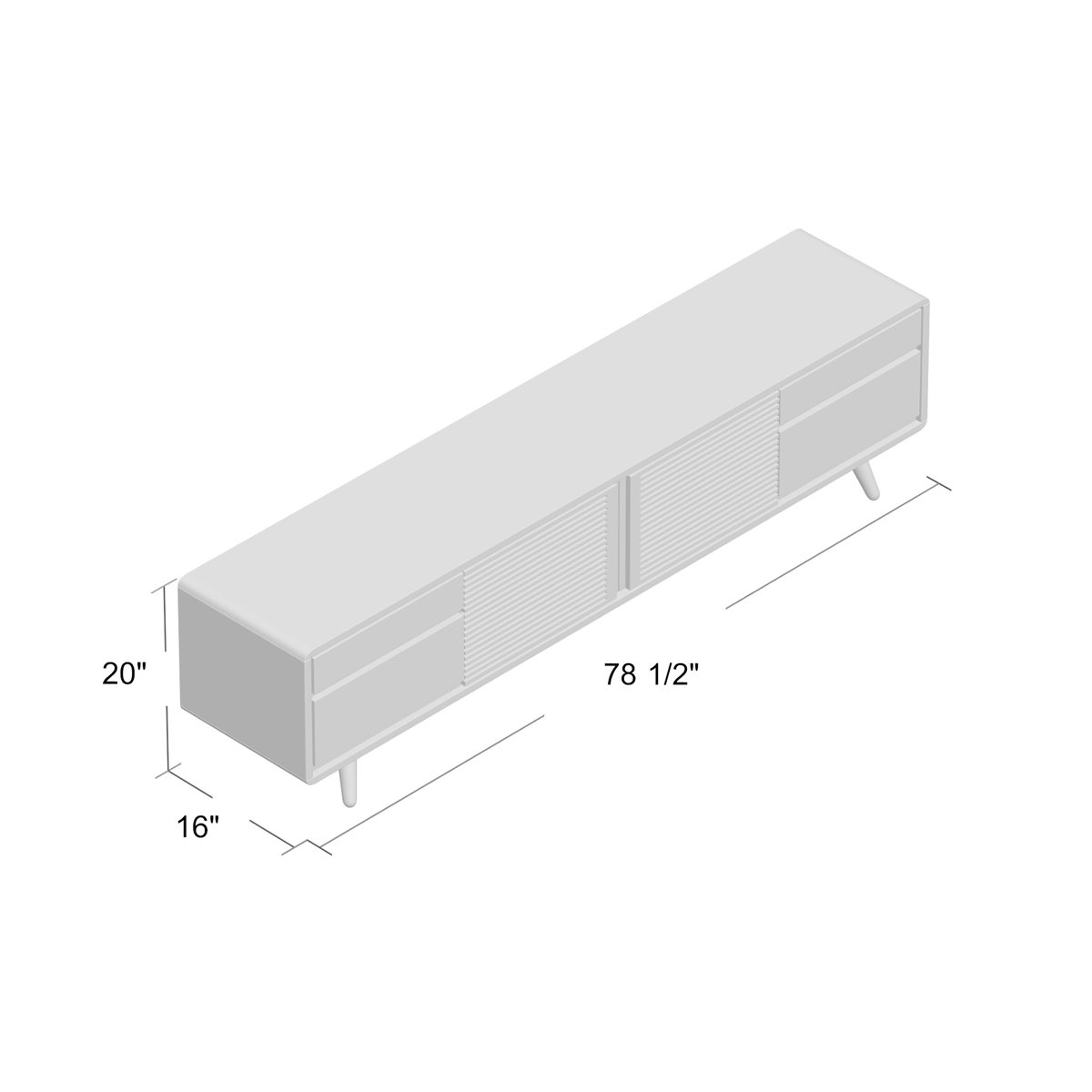 AllModern Leander Solid Wood TV Stand for TVs up to 88" & Reviews Wayfair